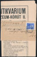 1934 Bp. IV. Múzeum krt., Langer Antikvárium 9. sz. raktárjegyzéke, 8p