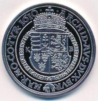 DN " Magyarok Kincstára - II. Mátyás 5 tallér" ezüstözött Cu emlékérem tanúsítvánnyal (42m...