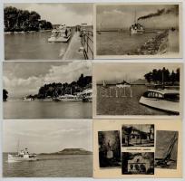83 db magyar városképes lap a Balatonról az 1940-es és 1950-es évekből / 83 Hungarian town-view post...
