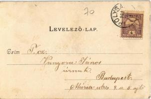 1901 Ipolyság, Sahy; látkép templommal. Kiadja Kanyó Antal / general view with church (EK)