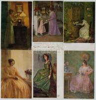 70 db RÉGI motívumlap: hölgyek / 70 pre-1945 motive postcards: lady
