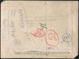 1936 Horthy Miklós (1868-1957) kormányzó az olasz királlyal, hátoldalon feliratozott sajtófotó, felü...