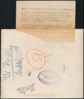 1938 Horthy Miklós (1868-1957) kormányzó megérkezése Berlinbe Hitlerhez, hátoldalon feliratozott saj...