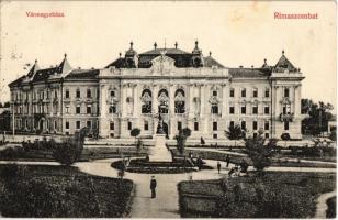 1908 Rimaszombat, Rimavská Sobota; Vármegyeháza. Kiadja Ifj. Rábely Miklós / county hall (EK)