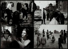 cca 1969 Magyar filmfotók, rajtuk neves színészek, 17 db, 11,5×18 és 24×18 cm közötti méretekben