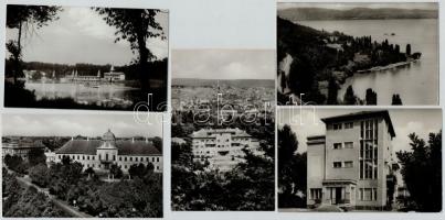 50 db MODERN fekete-fehér magyar városképes lap / 50 modern black and white Hungarian town-view postcards