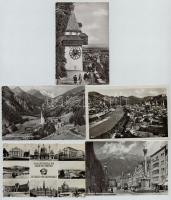 50 db MODERN fekete-fehér külföldi városképes lap / 50 modern black and white European town-view postcards