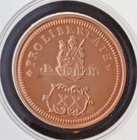 DN " Magyarok Kincstára - II. Rákóczi Ferenc 20 Poltura" Br emlékérem tanúsítvánnyal (35mm...