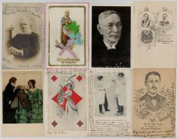 Kb. 150 db RÉGI motívumlap, jobb és érdekesebb darabokkal: színész, üdvözlő, állatok, művész, katona...