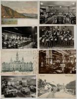 Kb. 100 db RÉGI magyar és történelmi magyar városképes lap / Cca. 100 Hungarian and historical Kingdom of Hungary town-view postcards