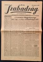 1945 A Szabadság demokratikus napilap I. évfolyamának 68. száma, címlapon a felszabadulás hírével