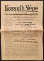 1945 A Kossuth Népe I. évfolyamának 7. száma, címlapon a Drezdáról szóló cikkel, vasárnapi melléklettel