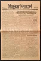 1945 A Magyar Nemzet I. évfolyamának 144. száma, címlapon a Magyarország gazdasági talpra állításáról szóló cikkel