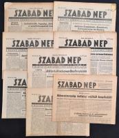 1945 A Szabad Nép, a Magyar Kommunista Párt Központi Lapja 7 db száma