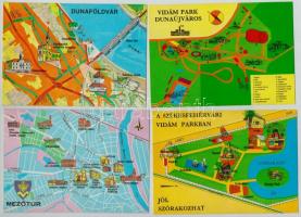 10 db MODERN magyar városok térképe / 10 modern Hungarian map motive postcards