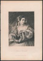 1864 3 db acélmetszet a Goethe galériából. 12x17 cm