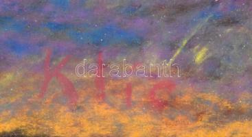 Klie jelzéssel: Parkrészlet. Pasztell, papír, üvegezett keretben, 23×28 cm