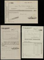 cca 1930 Stayr-Austro-Daimler számlák, üzleti levelek kb 10 db