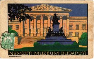 Budapest VIII. Nemzeti Múzeum, A Magyar Földrajzi Intézet kiadása. TCV card s: Szekeres (szakadások / tears)