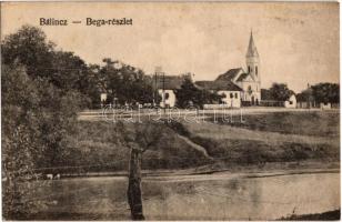 Bálinc, Balint; Béga folyó részlete, Görögkatolikus templom / Bega riverside, river bank, Greek Catholic church (EK)