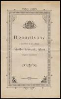 1900 Mezőtúr leányiskolai bizonyítvány