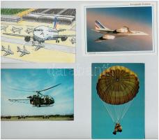 18 db MODERN repülős motívumlap / 18 modern motive postcards with aircrafts