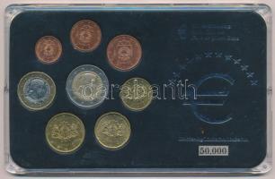 Lettország 2014. 1c-2E (8xklf) forgalmi sor tokban T:1- Latvia 2014. 1 Cent - 2 Euro (8xdiff) coin set in plastic case C:AU