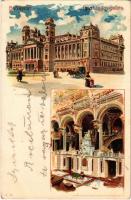 Budapest V. Igazságügyi palota, belső. Kunstanstalt Kosmos S. IX. Art Nouveau litho