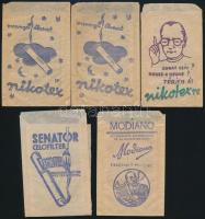 5 db szivarkapapír csomagolás (Nikotex, Senator, Modiano)