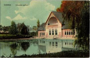 1911 Losonc, Lucenec; Csónakázó pavilon. Kármán Zsigmond kiadása / boat pavilion