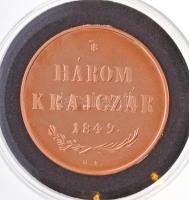 DN " Magyarok Kincstára - Szabadságharcos 3 krajcár" Br emlékérem tanúsítvánnyal (32mm) T:...