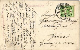 1913 Debrecen, Nagyerdei fasor, villamos. W. L. Bp. 103. (r)