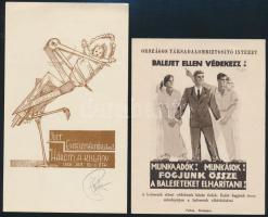 Vegyes címke és reklám tétel (Országos Társadalombiztosító Intézet, Orion, Woolworths tea, stb.), 6 ...