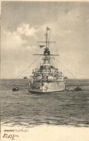 Orosz hadihajó, Ifj. Vuk Gyula amateur felvétele / Russian battleship