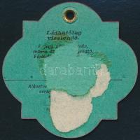 1905 Tátra-Lomniczi Lóversenyek jegy, hátoldalon sérült