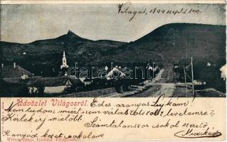 1899 Világos, Siria; utcakép, látkép templommal. Kiadja Wéber János / street view, church (EK)