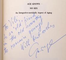 George Barat: Age knows no sex. Dedikált. New York, é.n. Egészvászon kötésben, szakadozott papír véd...