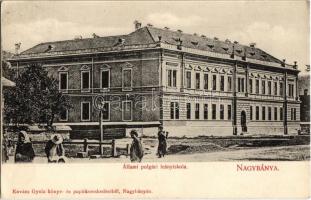 1910 Nagybánya, Baia Mare; Állami polgári leány iskola. Kiadja Kovács Gyula / girls' school (EK)