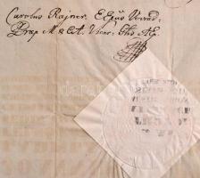 1840 Rajner Károly (1762-1846) aláírása felsőőri Pyrker János (1772-1847) egri főegyházmegye érsekén...