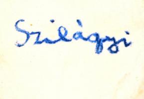 Cukortartó, mázas kerámia, jelzett (Szilágyi), apró kopásokkal, m: 15,5 cm