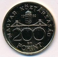1992. 200Ft Ag "MNB" aranyozott T:2