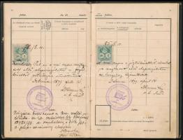 Leckekönyv 1898-1902, 11 db illetékbélyeggel