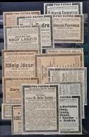 cca 1914-18 Kb 200 darabos újsághirdetés gyűjtemény. Kivágások Lindner albumban, több neves grafikus...