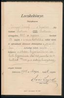 Leckekönyv 1903-1907, 12 db illetékbélyeggel