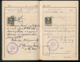 Leckekönyv 1903-1907, 12 db illetékbélyeggel