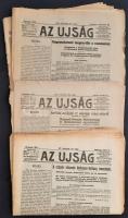 1916-18 Az Újság 5 db száma az I. világháború híreivel. Pl Nagyszebennél megvertük a románokat, stb