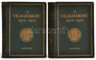 A világháború. II., IV. kötet. Szerk.: M. Kir. Hadtörténelmi Levéltár. Bp.,1929-1930, Stádium, 562+413 p. Kiadói aranyozott egészvászon-kötés, kissé sérült gerincekkel, kissé kopott borítókkal, a IV. kötetből egy lap kijár.