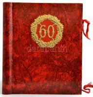 1982 Tűzoltó 60. születésnapjára összeállított egyedi album, benne tréfás képekkel, rajzokkal. Osztr...