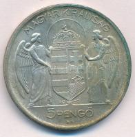 1939. 5P Ag "Horthy balra" T:1-,2 patina
Adamo P8.2