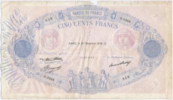 Franciaország 1936. 500Fr T:III- France 1936. 500 Francs C:VG Krause 66.m